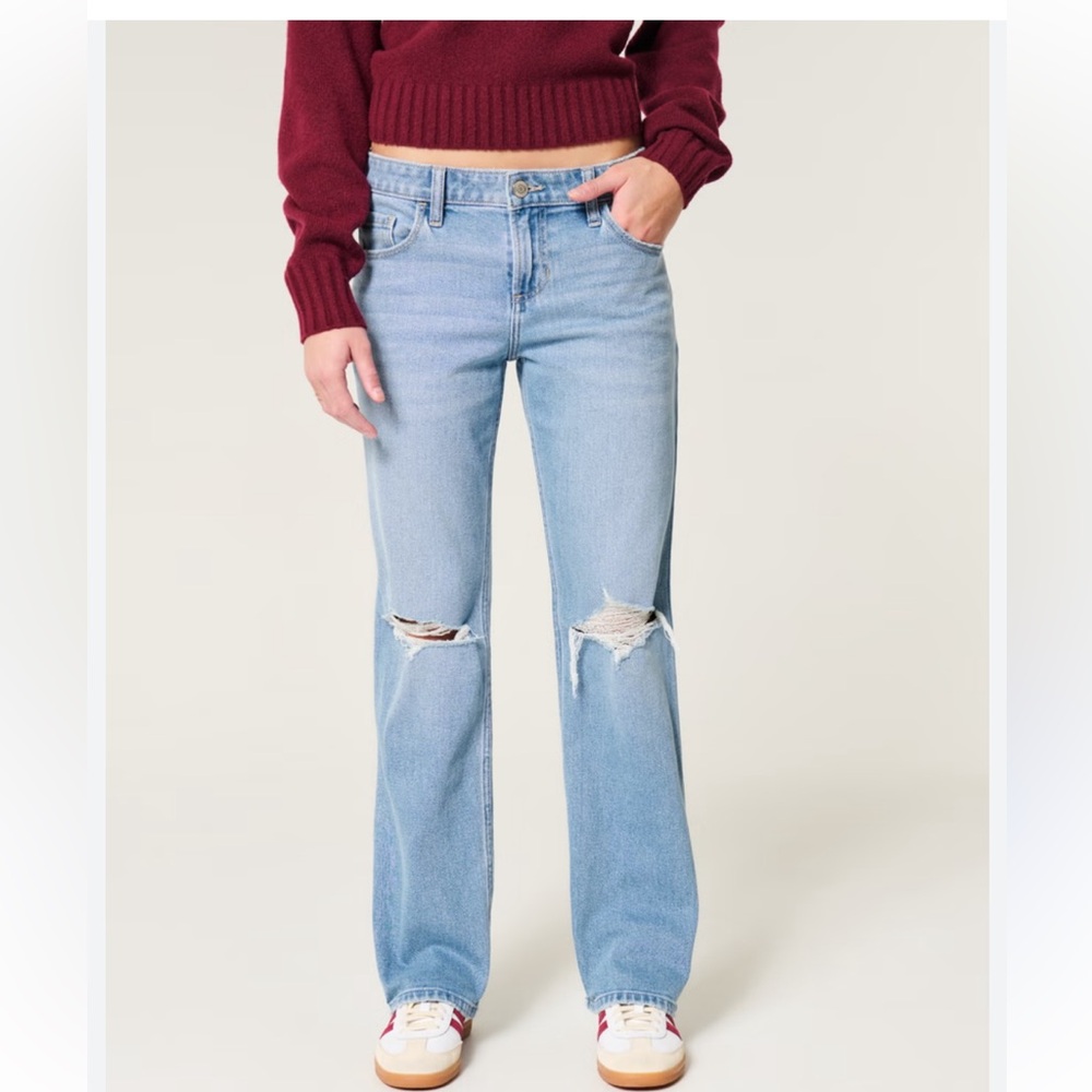 Hollister Light Blue Straight Leg Jeans